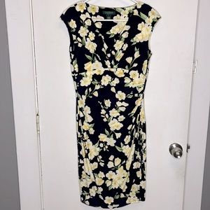 Lauren Ralph Lauren sleeveless floral sheath jersey dress